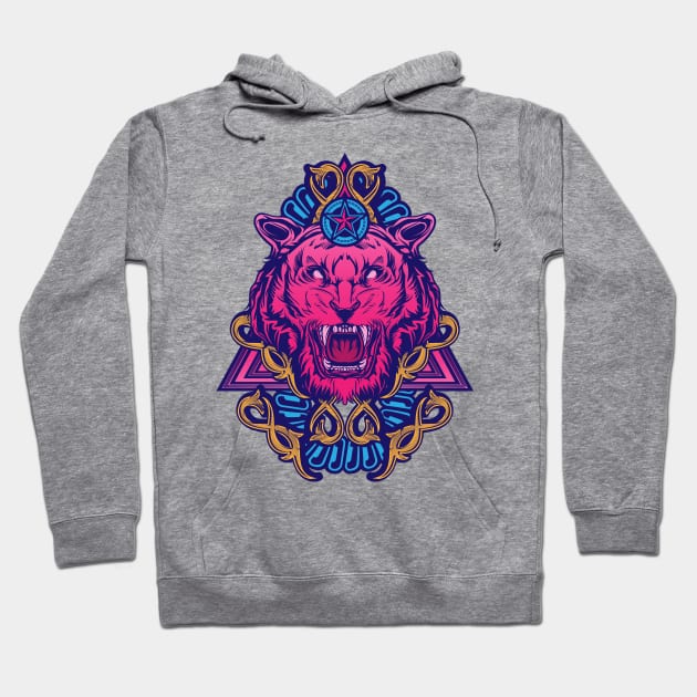 Neon Tiger Hoodie by Digster